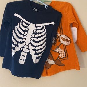 2 pack Boys 2T Halloween LS Shirts.
